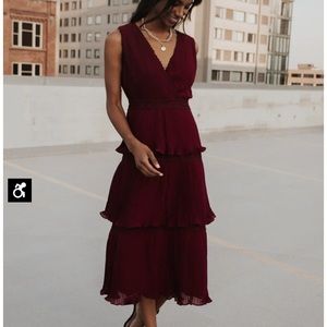 MIDI maroon dress